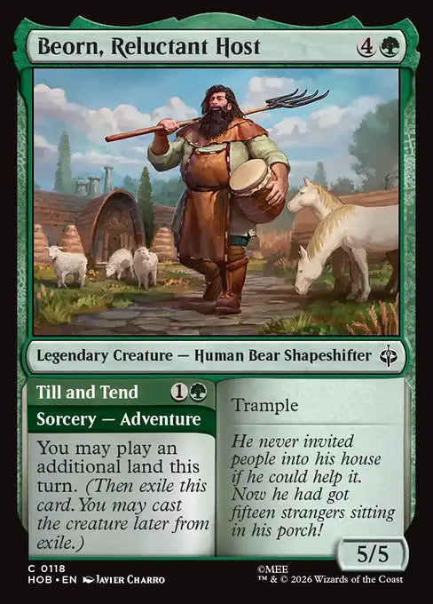 MTG - The Hobbit #118 Beorn, Reluctant Host // Till and Tend Common