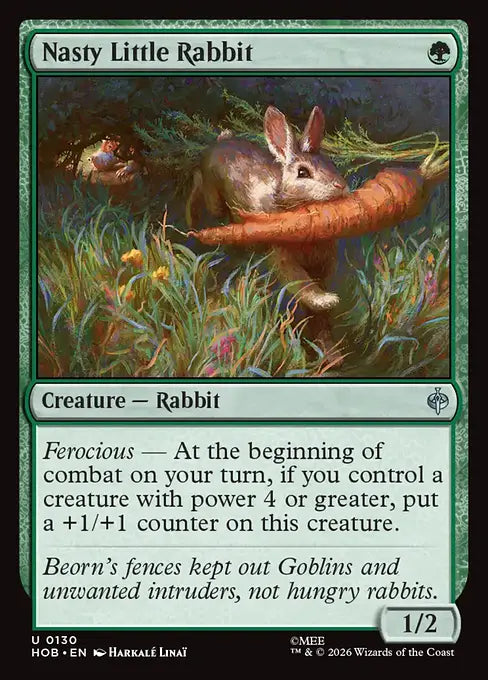 MTG - The Hobbit #130 Nasty Little Rabbit Uncommon