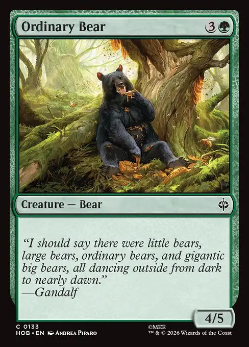 MTG - The Hobbit #133 Ordinary Bear Common