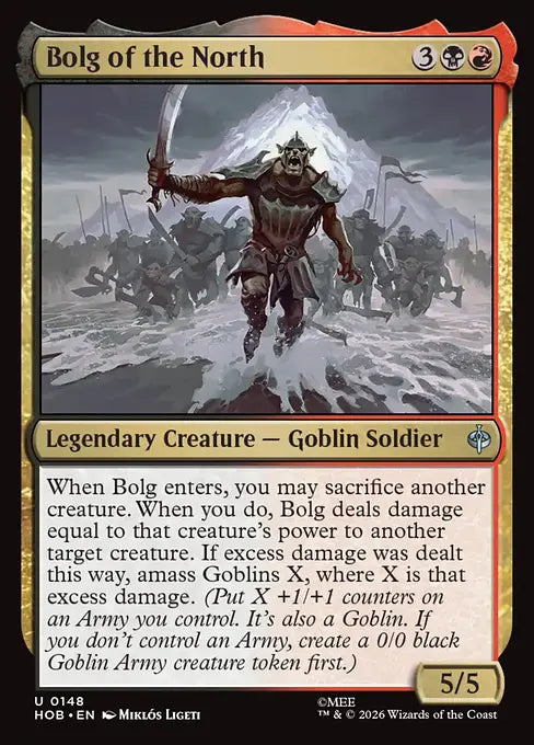 MTG - The Hobbit #148 Bolg of the North Uncommon