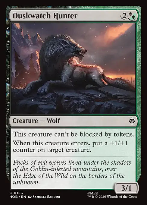 MTG - The Hobbit #153 Duskwatch Hunter Common