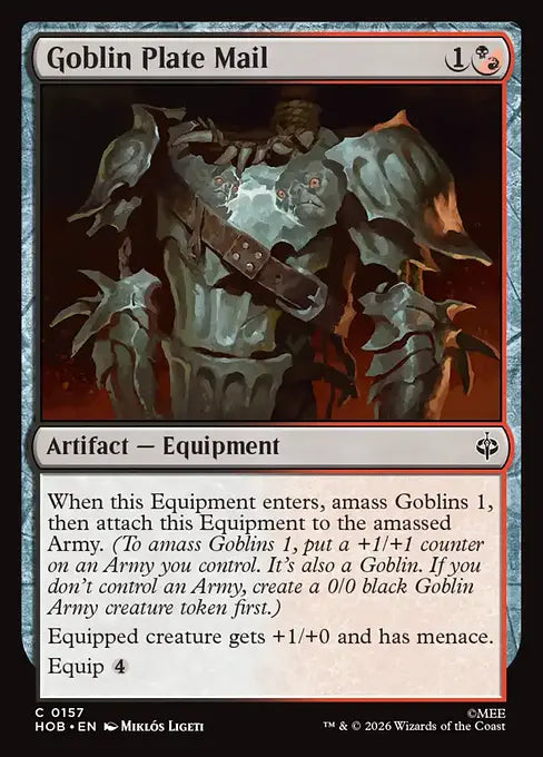 MTG - The Hobbit #157 Goblin Plate Mail Common