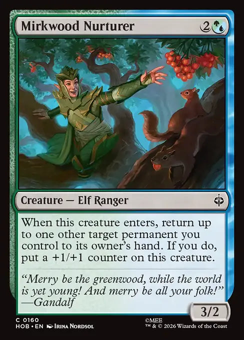MTG - The Hobbit #160 Mirkwood Nurturer Common