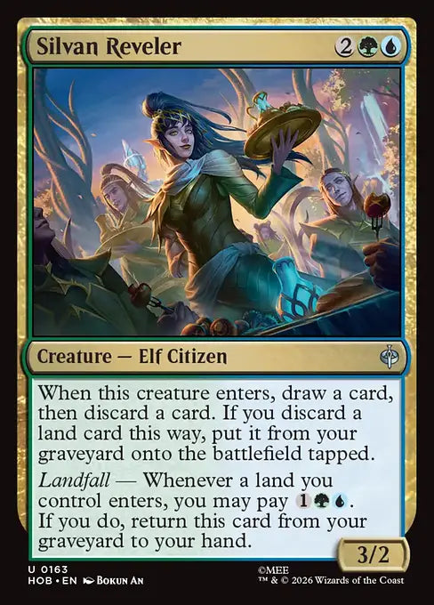 MTG - The Hobbit #163 Silvan Reveler Uncommon