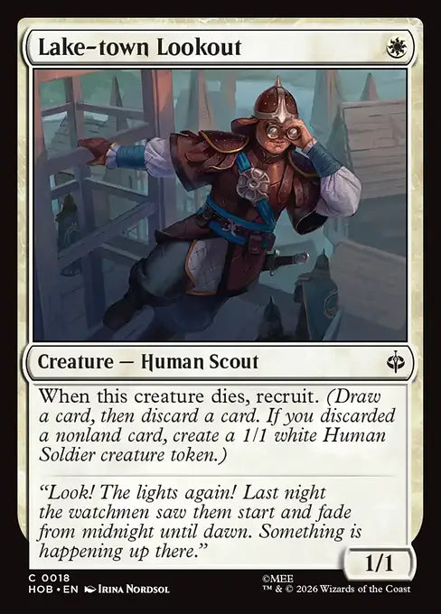 MTG - The Hobbit #018 Lake-town Lookout Common
