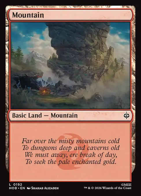MTG - The Hobbit #192 Mountain Common