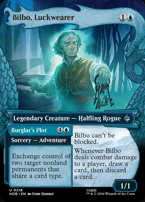 MTG - The Hobbit #218 Bilbo, Luckwearer Showcase Uncommon