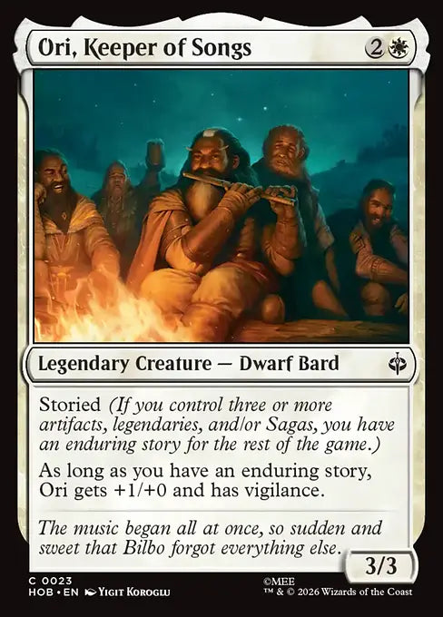 MTG - The Hobbit #023 Ori, Keeper of Songs Common