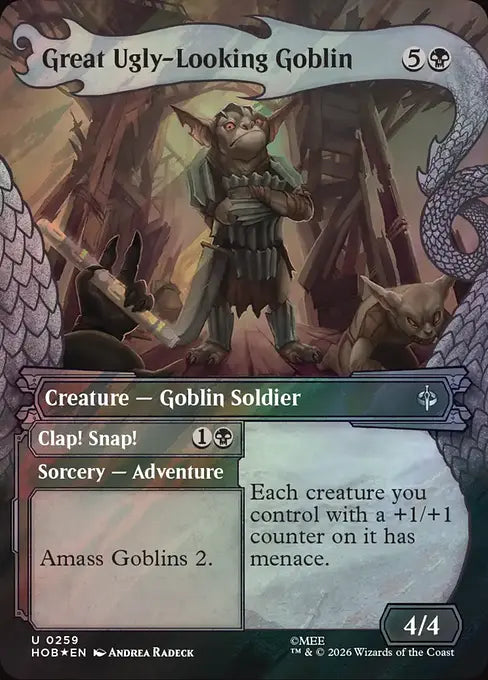 MTG - The Hobbit #259 Great Ugly-Looking Goblin // Clap! Snap! Surge Foil Uncommon