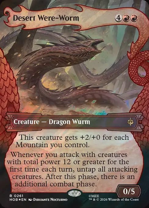MTG - The Hobbit #261 Desert Were-Worm Surge Foil Rare