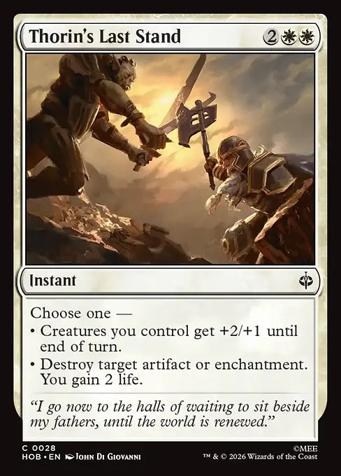 MTG - The Hobbit #028 Thorin's Last Stand Common