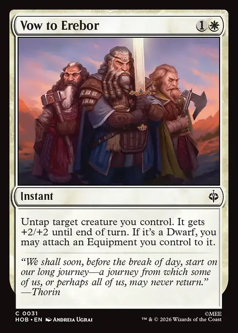 MTG - The Hobbit #031 Vow to Erebor Common
