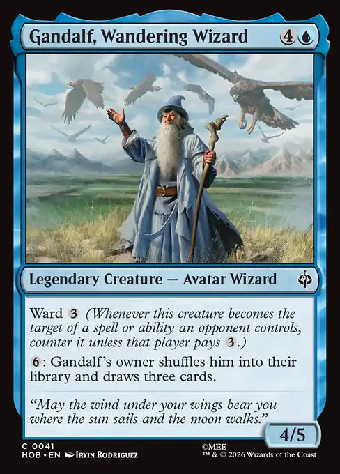 MTG - The Hobbit #041 Gandalf, Wandering Wizard Common