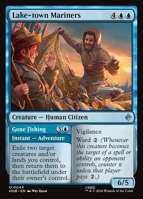 MTG - The Hobbit #044 Lake-town Mariners // Gone Fishing Uncommon