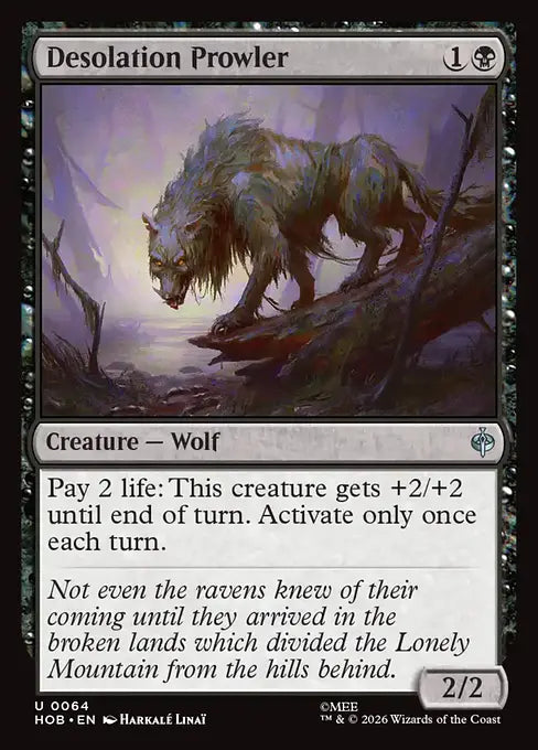 MTG - The Hobbit #064 Desolation Prowler Uncommon