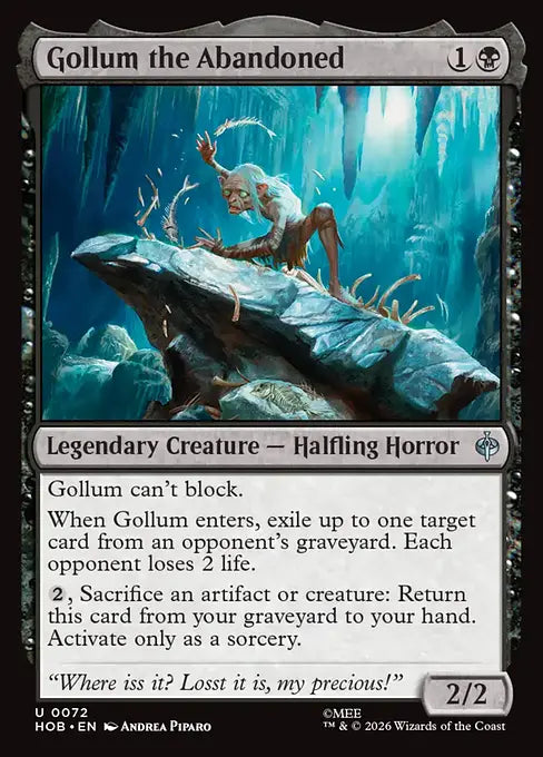 MTG - The Hobbit #072 Gollum the Abandoned Uncommon
