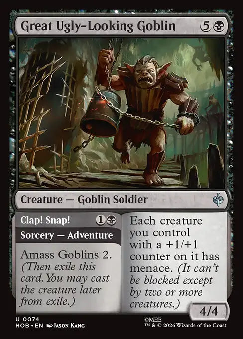 MTG - The Hobbit #074 Great Ugly-Looking Goblin // Clap! Snap! Uncommon