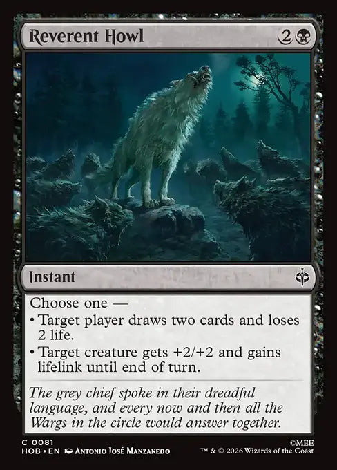 MTG - The Hobbit #081 Reverent Howl Common