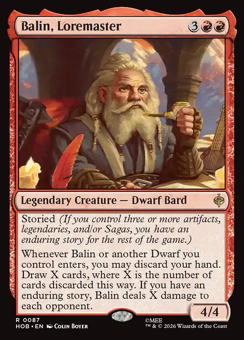 MTG - The Hobbit #087 Balin, Loremaster Rare