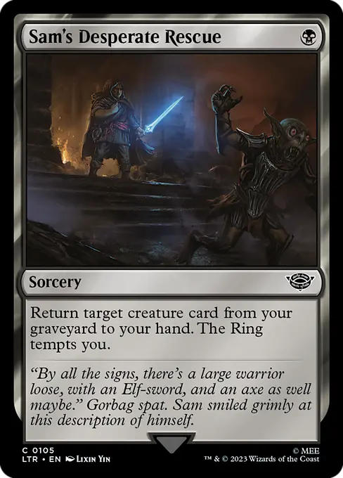 MTG - Tales of Middle Earth #105 Sam's Desperate Rescue Common