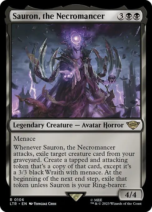 MTG - Tales of Middle Earth #106 Sauron, the Necromancer Rare