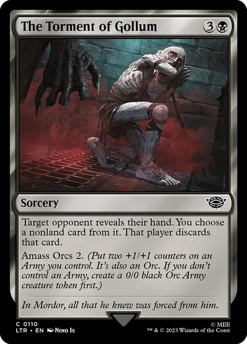 MTG - Tales of Middle Earth #110 The Torment of Gollum Common