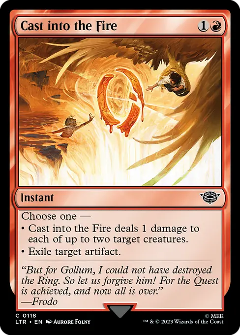 MTG - Tales of Middle Earth #118 Cast into the Fire Common