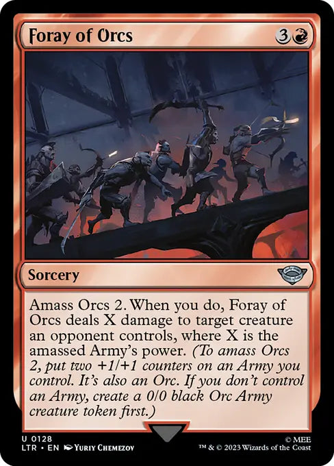 MTG - Tales of Middle Earth #128 Foray of Orcs Uncommon