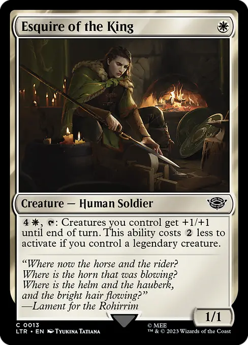 MTG - Tales of Middle Earth #13 Esquire of the King Common