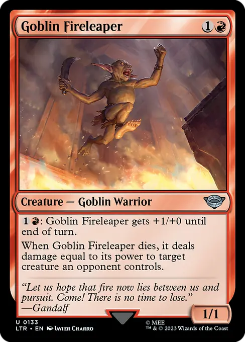 MTG - Tales of Middle Earth #133 Goblin Fireleaper Uncommon