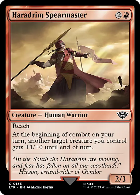 MTG - Tales of Middle Earth #135 Haradrim Spearmaster Common