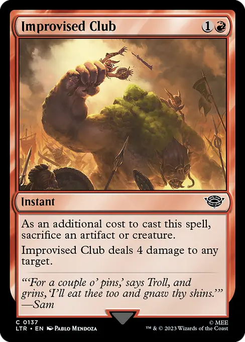 MTG - Tales of Middle Earth #137 Improvised Club Common