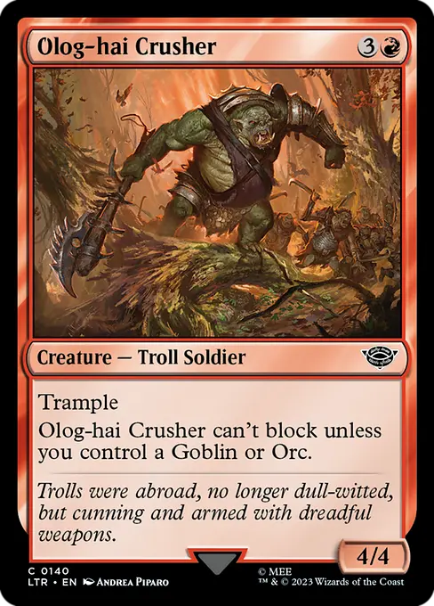 MTG - Tales of Middle Earth #140 Olog-hai Crusher Common
