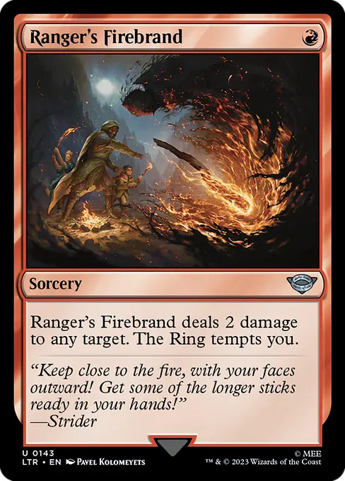 MTG - Tales of Middle Earth #143 Ranger's Firebrand Uncommon