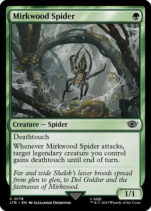 MTG - Tales of Middle Earth #178 Mirkwood Spider Common