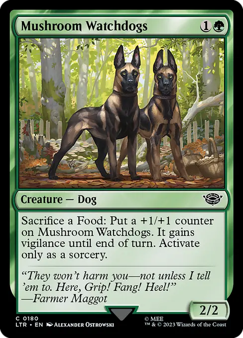 MTG - Tales of Middle Earth #180 Mushroom Watchdogs Common