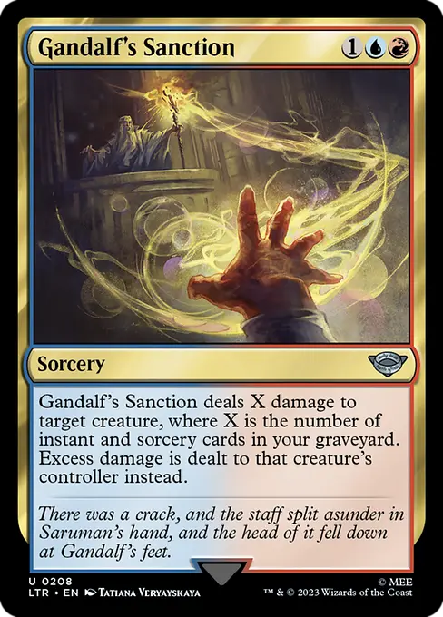 MTG - Tales of Middle Earth #208 Gandalf's Sanction Uncommon