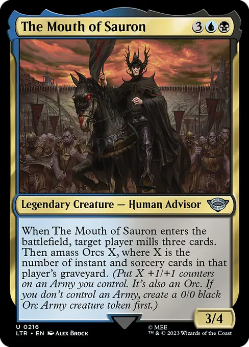 MTG - Tales of Middle Earth #216 The Mouth of Sauron Uncommon
