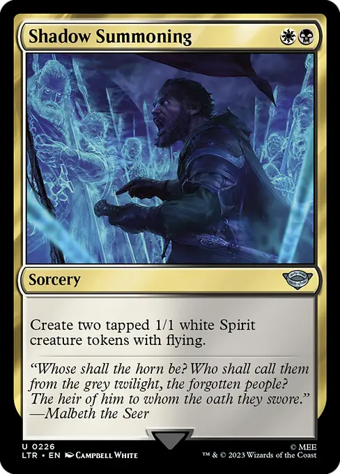MTG - Tales of Middle Earth #226 Shadow Summoning Uncommon