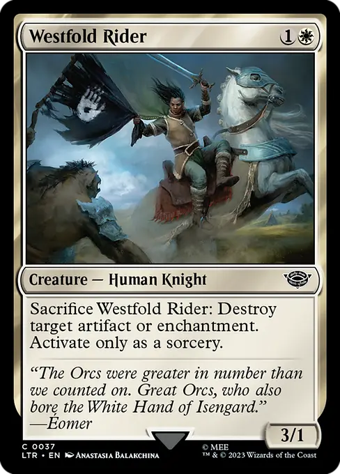 MTG - Tales of Middle Earth #37 Westfold Rider Common
