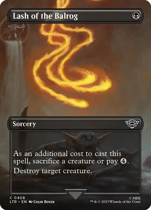 MTG - Tales of Middle Earth #408 Lash of the Balrog Common