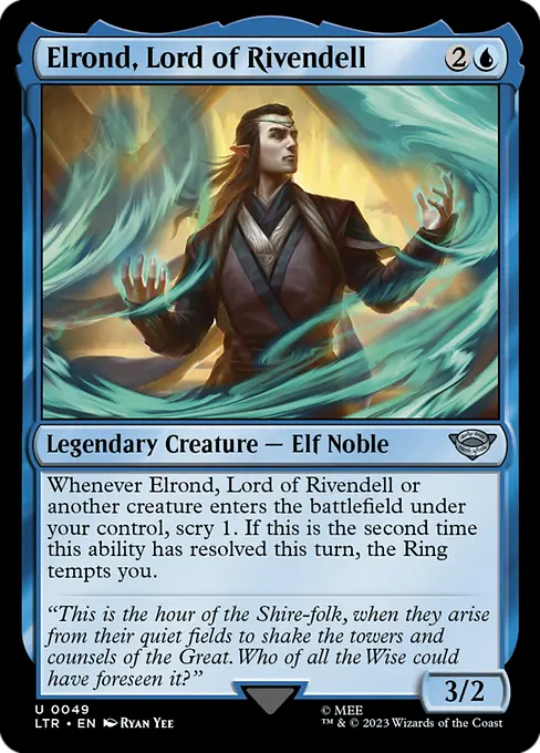 MTG - Tales of Middle Earth #49 Elrond, Lord of Rivendell Uncommon