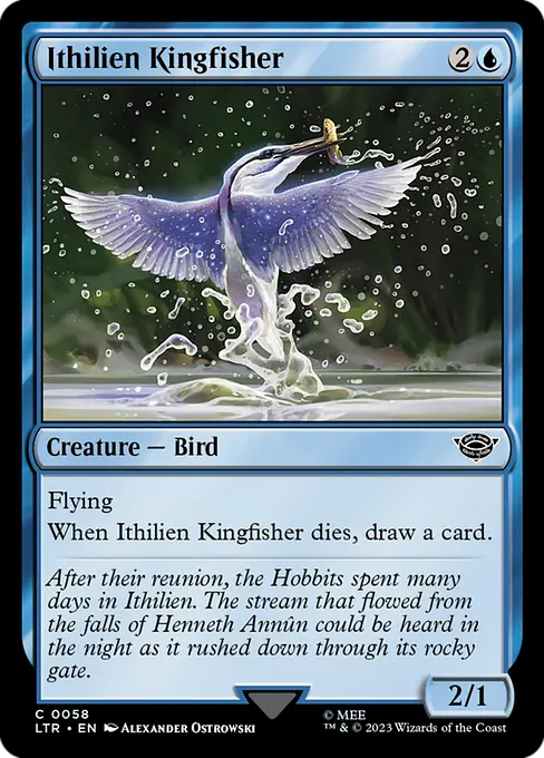 MTG - Tales of Middle Earth #58 Ithilien Kingfisher Common
