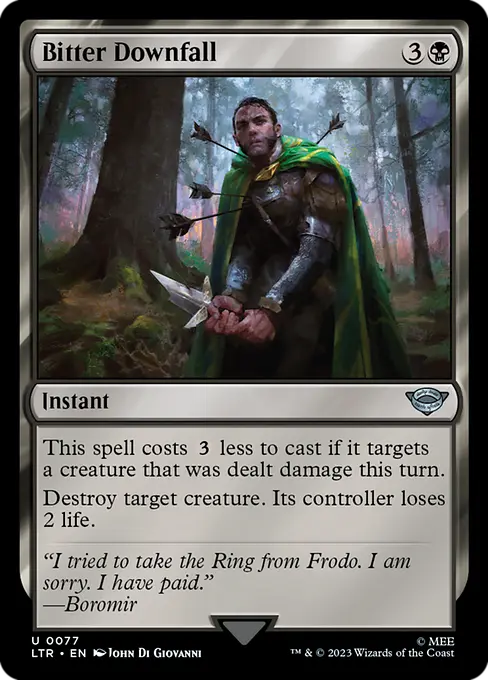MTG - Tales of Middle Earth #77 Bitter Downfall Uncommon