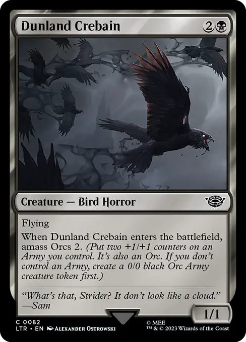 MTG - Tales of Middle Earth #82 Dunland Crebain Common