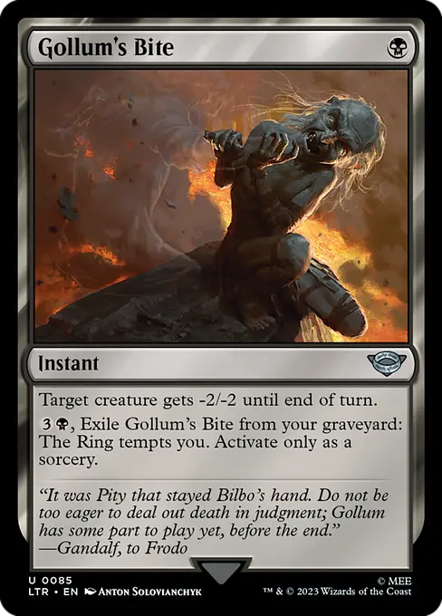 MTG - Tales of Middle Earth #85 Gollum's Bite Uncommon