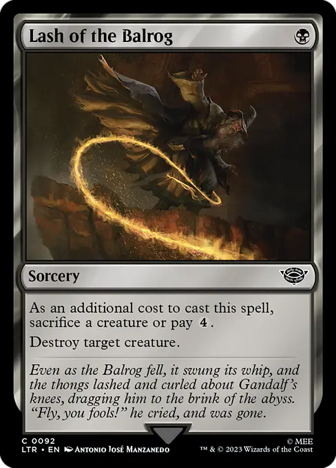 MTG - Tales of Middle Earth #92 Lash of the Balrog Common