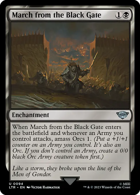 MTG - Tales of Middle Earth #94 March from the Black Gate Uncommon