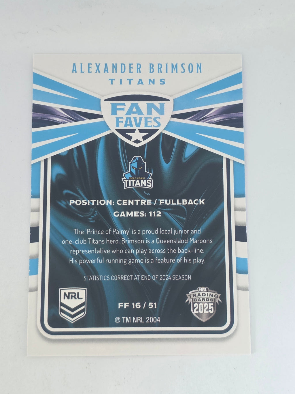 NRL 2025 Traders | Fan Favourites | #FF16 | Alexander Brimson | Titans