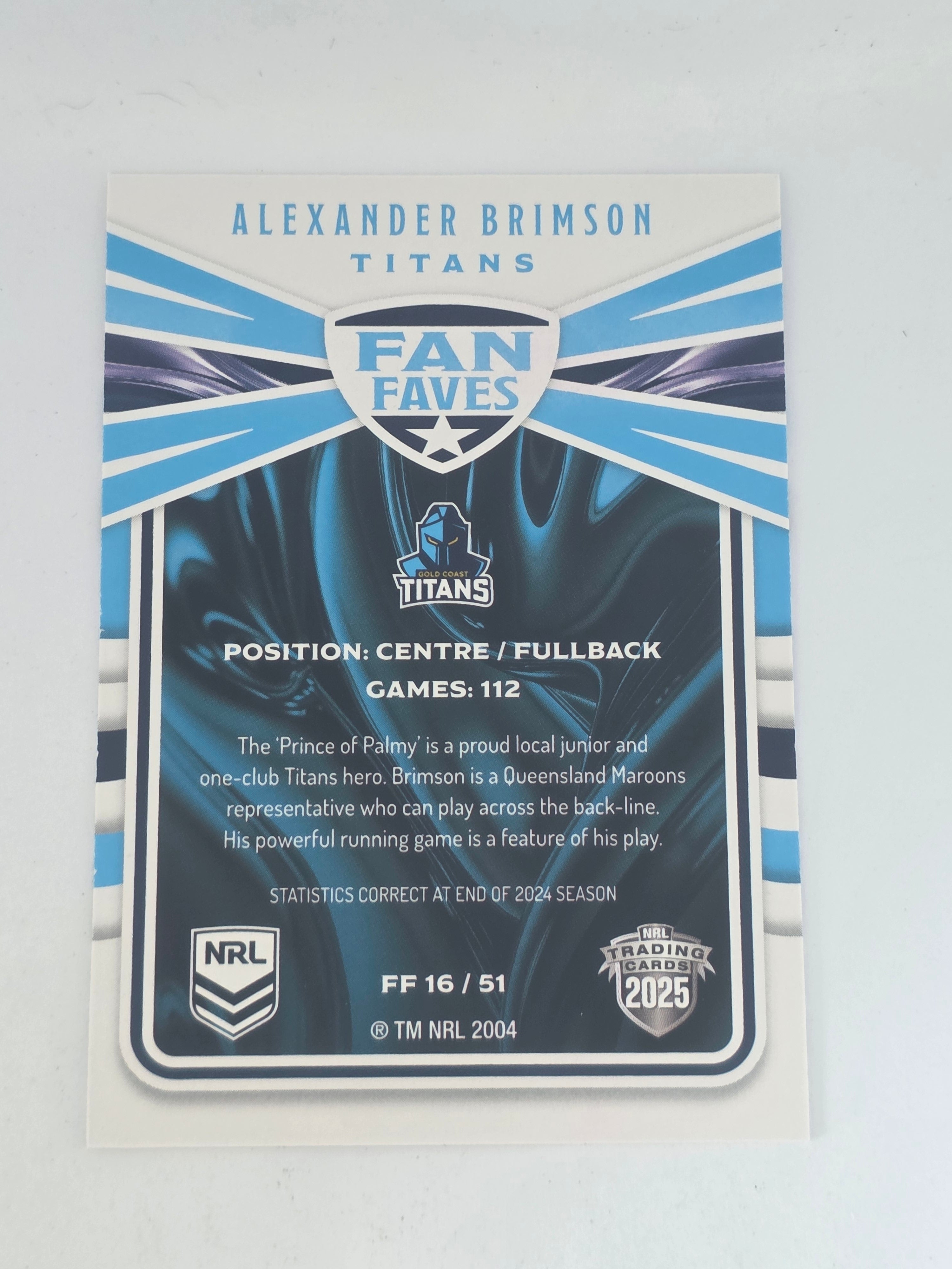 NRL 2025 Traders | Fan Favourites | #FF16 | Alexander Brimson | Titans
